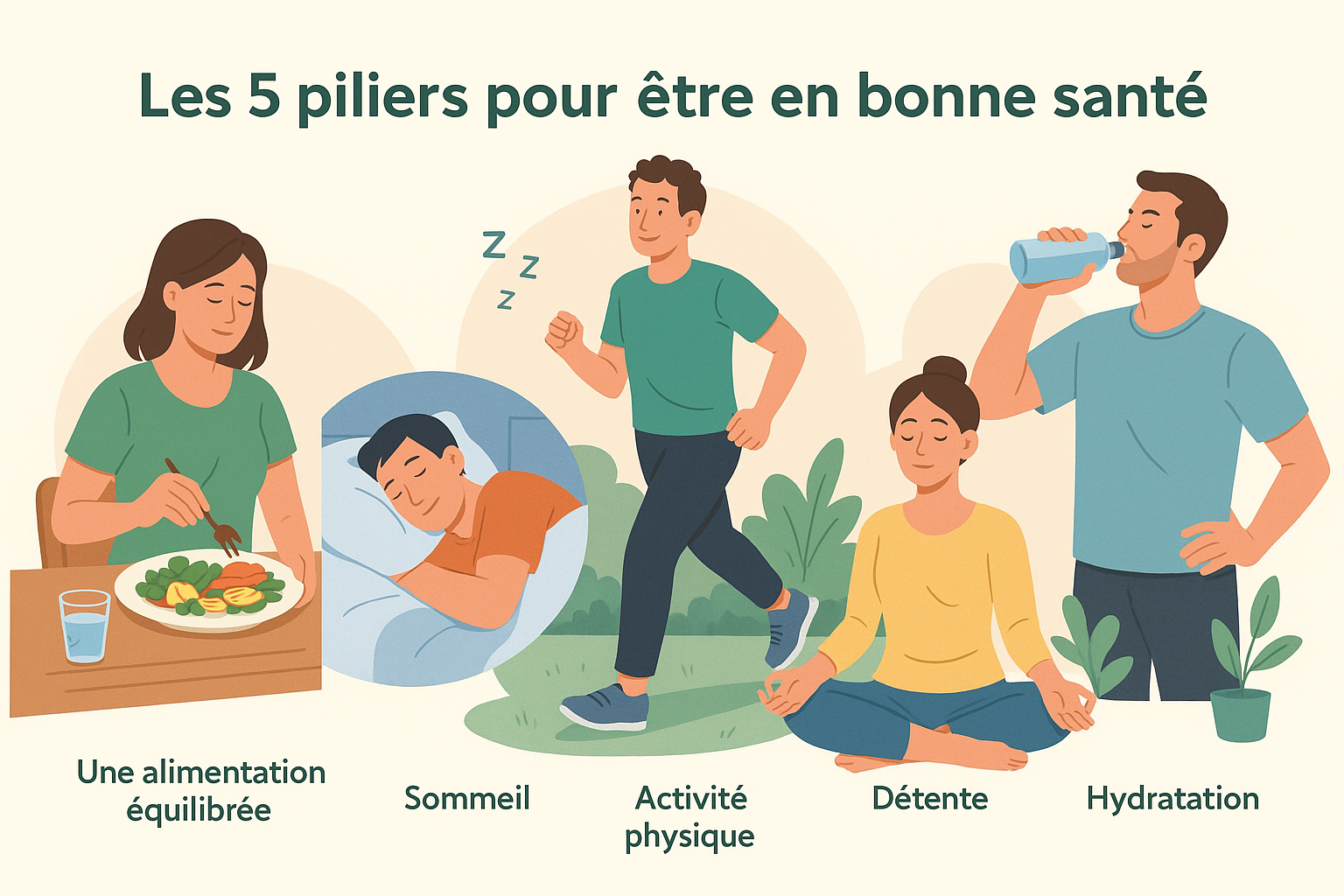 Les 5 piliers essentiels pour être en bonne santé